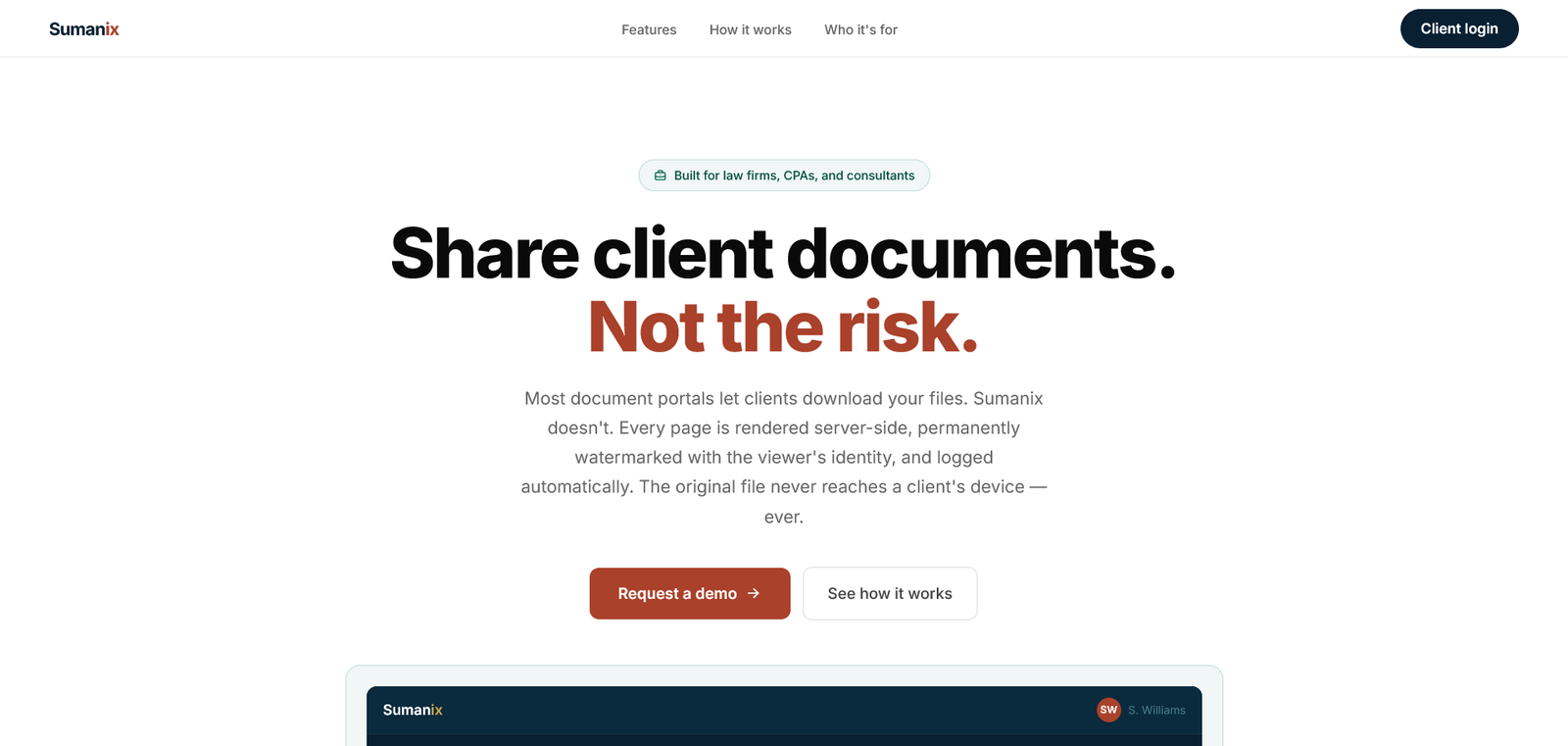 Sumanix landing page